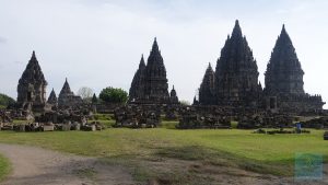 Kulisse der Prambanan Tempel