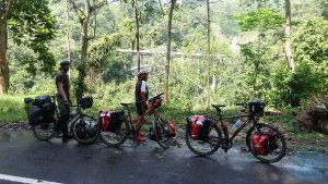 Kurzer Stop beim Anstieg