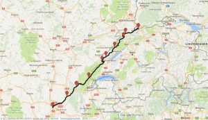 Unsere Jura Route 7 von Basel nach Lyon
