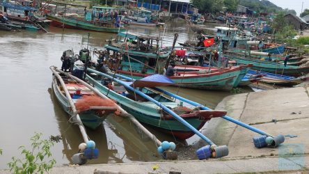 Fischerboote im Mekong-Delta