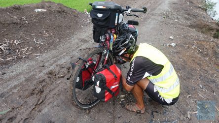 Mühsame Modder-Entfernung