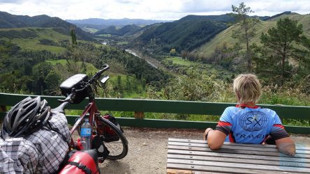 Whanganiu River Blick in das Tal
