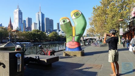 An der Promenade des Yarra River in Melbourne