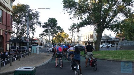 Feierabendverkehr auf den Radwegen in Melbourne