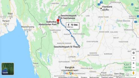 Google-Karte Geschichtsparks in Nord-Thailand